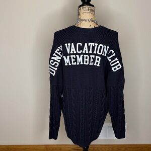 Disney Navy Cable Knit Disney vacation club sweater